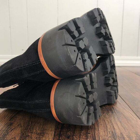 Jeffrey Campbell Sherpa Combat Platform Lace Up Boot Lug Sole Size 10 Black - Picture 13 of 16